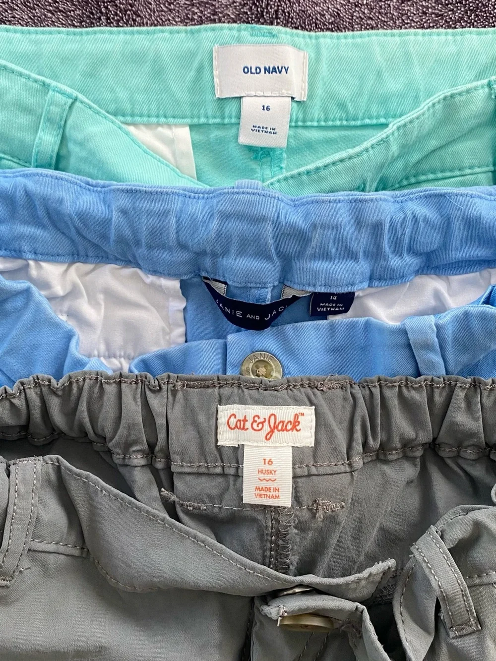 3 pairs of boy’s shorts in size 14/16